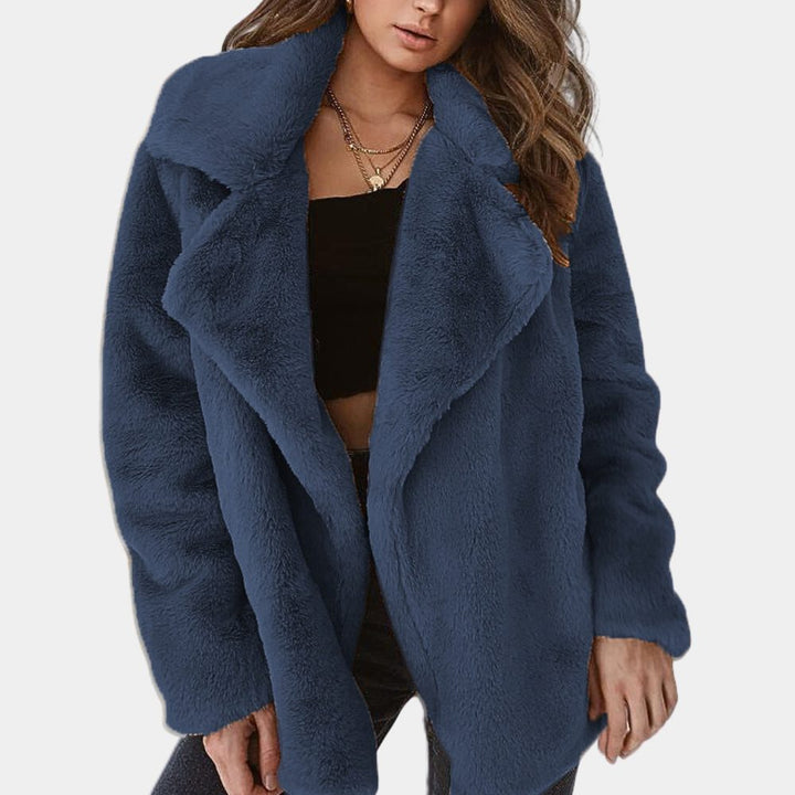 Ivy | Relaxed Faux Fur Long Sleeve Coat