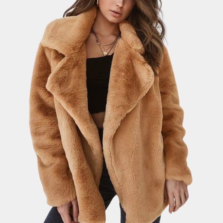 Ivy | Relaxed Faux Fur Long Sleeve Coat