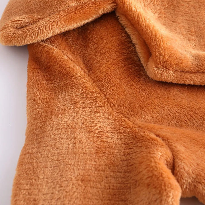 Ivy | Relaxed Faux Fur Long Sleeve Coat