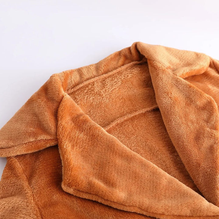 Ivy | Relaxed Faux Fur Long Sleeve Coat