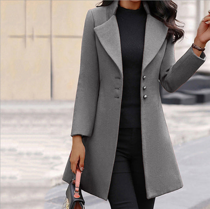 Florence | Collared Long Sleeve Button Coat