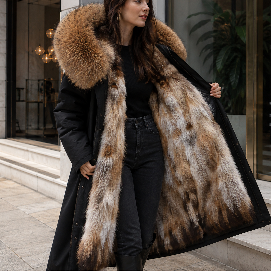 Juno womens faux fur lined hooded parka