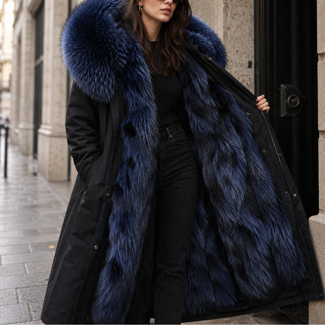 Olivia | Hooded Faux Fur Lined Long Parka