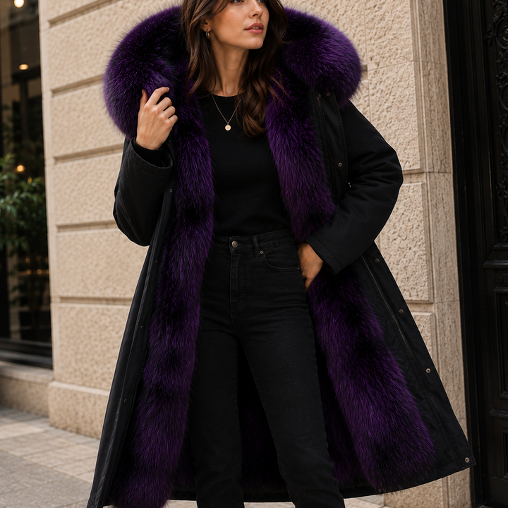 Olivia | Hooded Faux Fur Lined Long Parka
