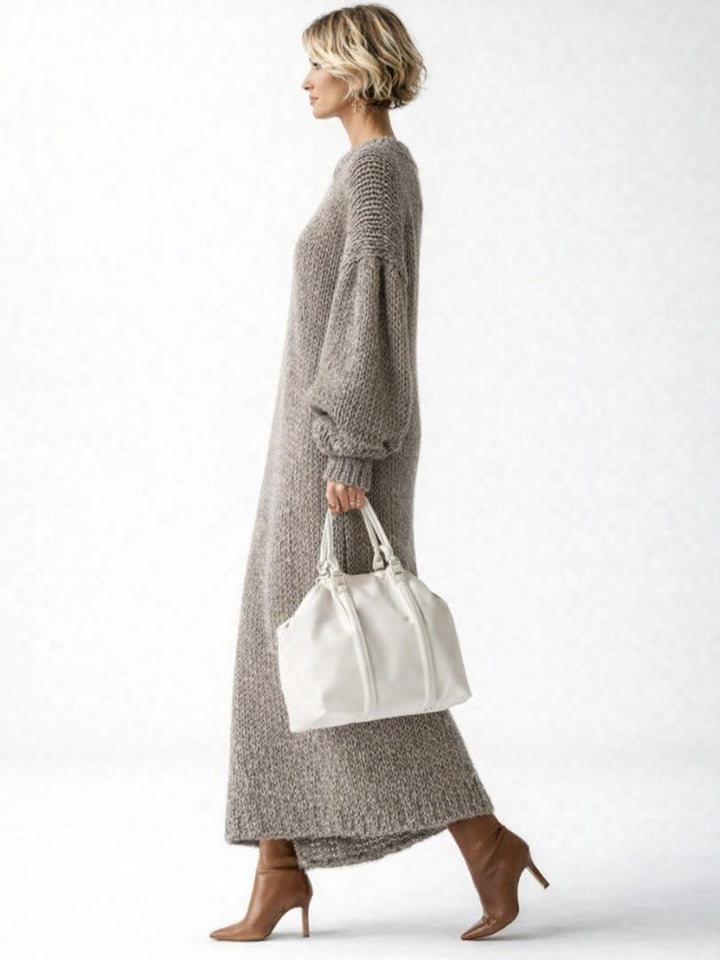 Georgia | Oversized Chunky Knit Maxi Dress