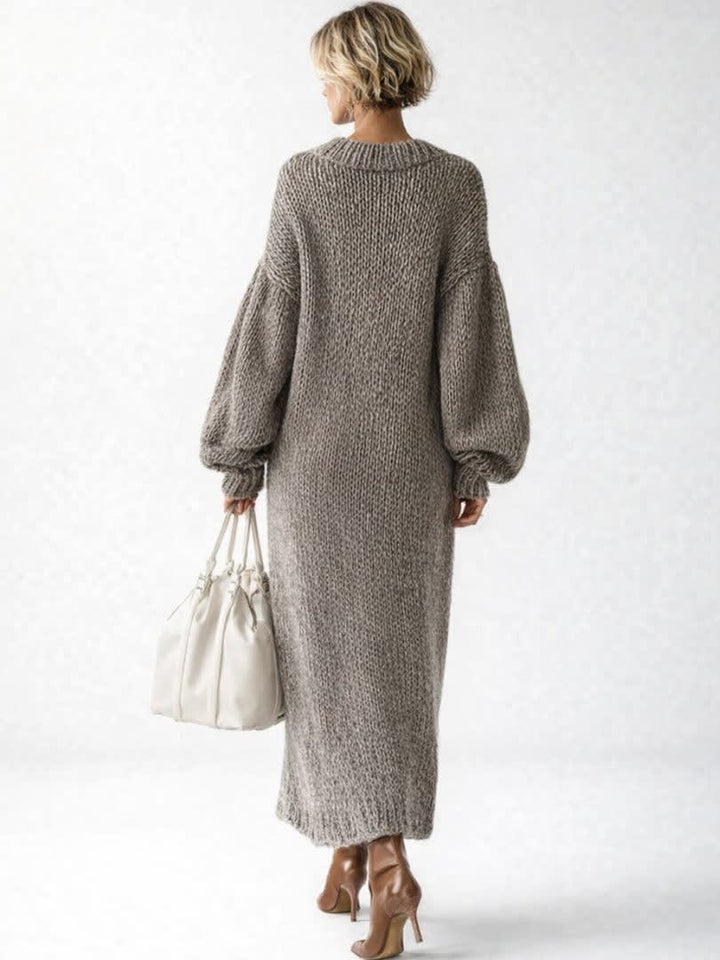 Georgia | Oversized Chunky Knit Maxi Dress