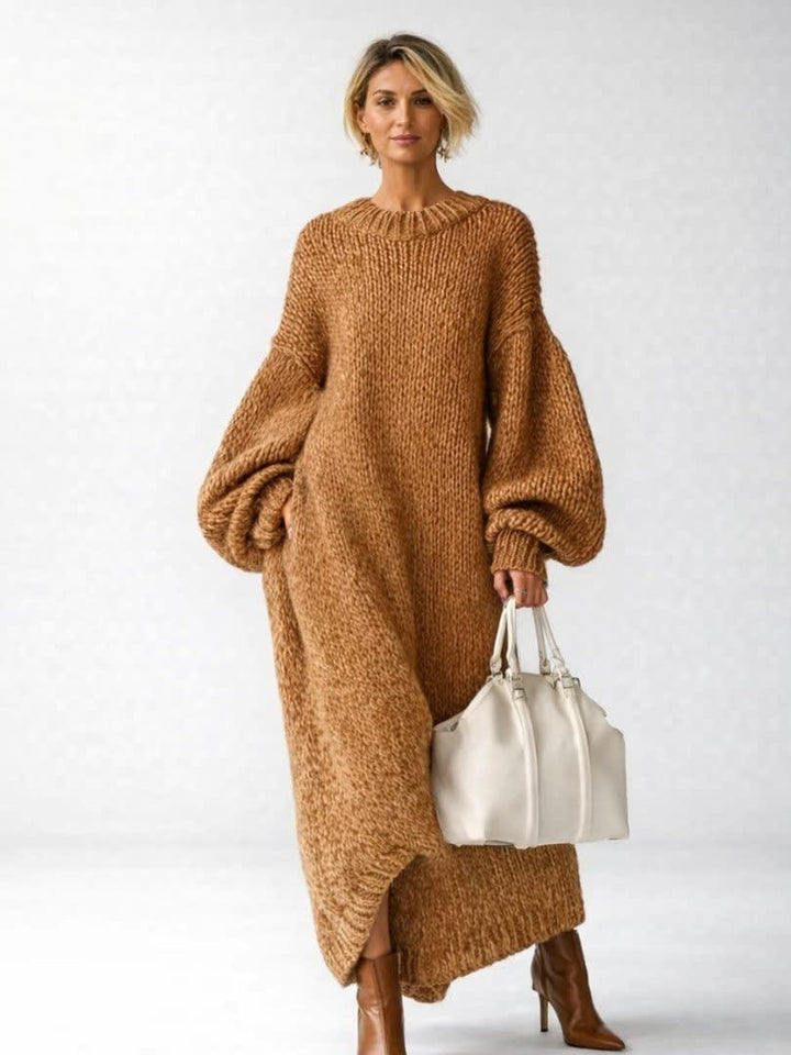 Georgia | Oversized Chunky Knit Maxi Dress