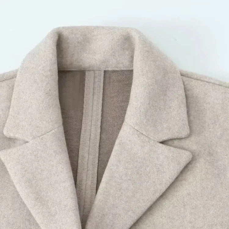 Rowan | Long Sleeve Wool Blend Coat