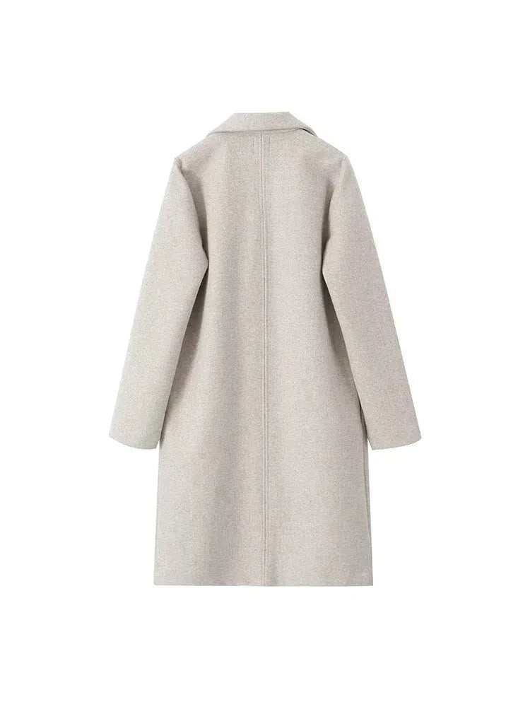Rowan | Long Sleeve Wool Blend Coat