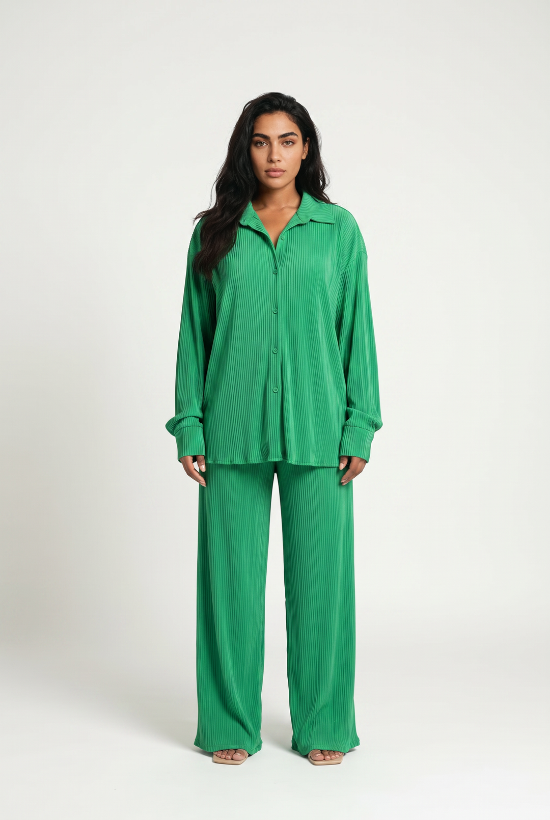 Matilda | Pleated Wide Leg Trouser Co-Ord Set