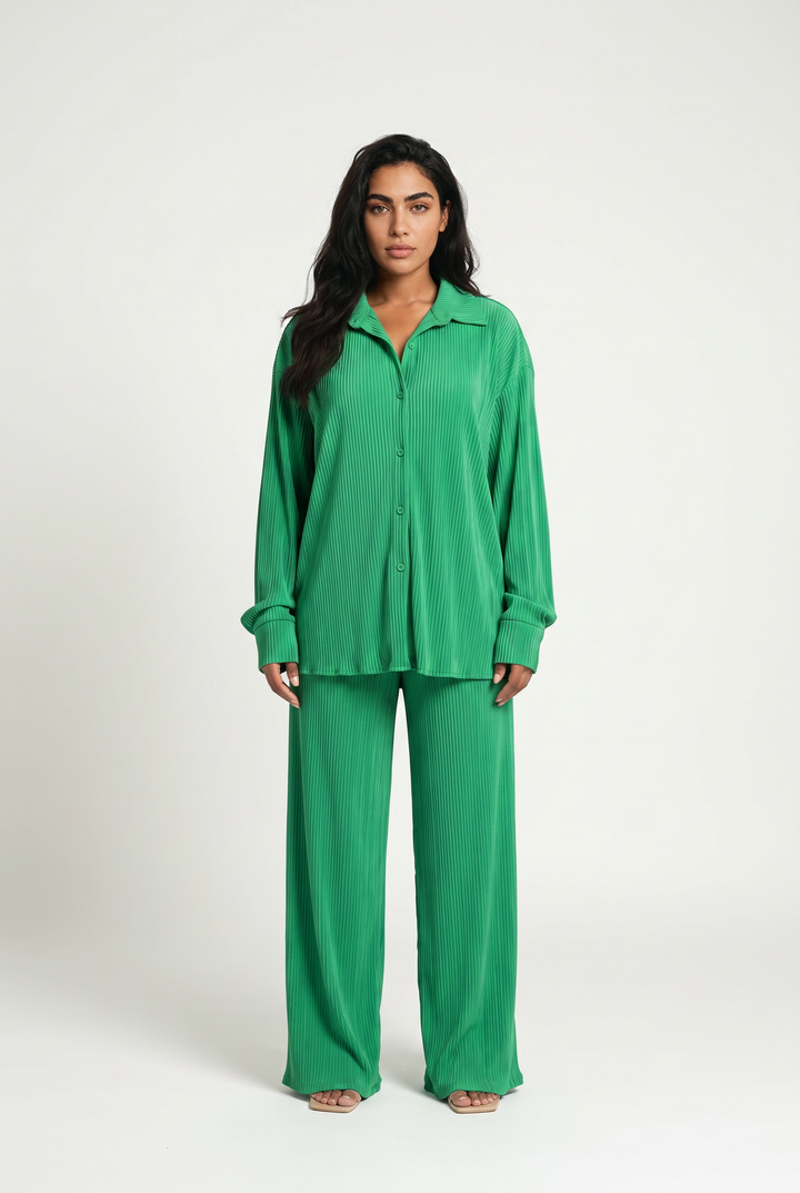 Matilda | Pleated Wide Leg Trouser Co-Ord Set