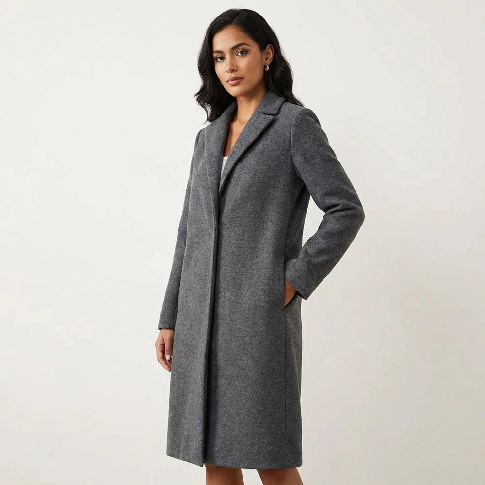Rowan | Long Sleeve Wool Blend Coat
