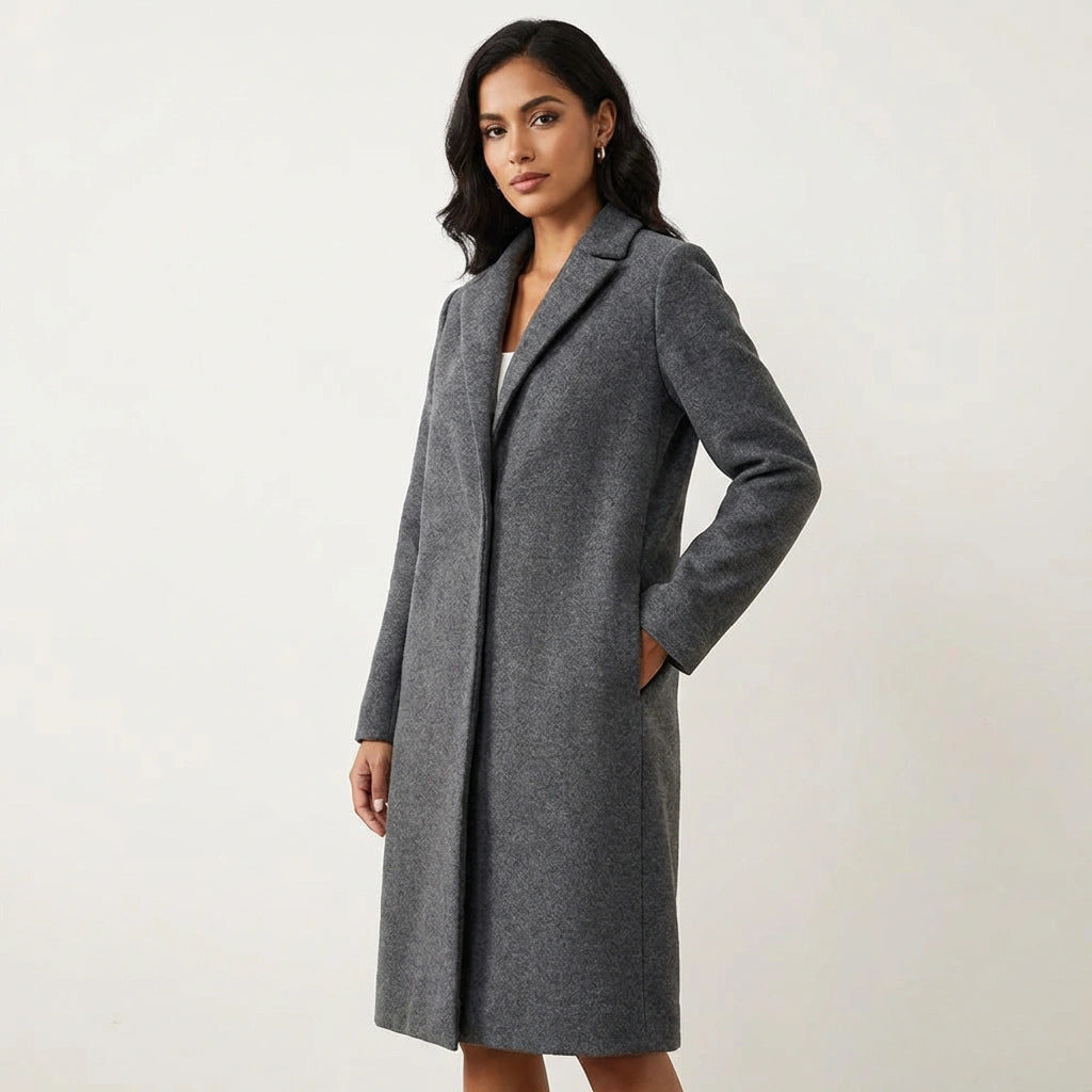 Rowan | Long Sleeve Wool Blend Coat