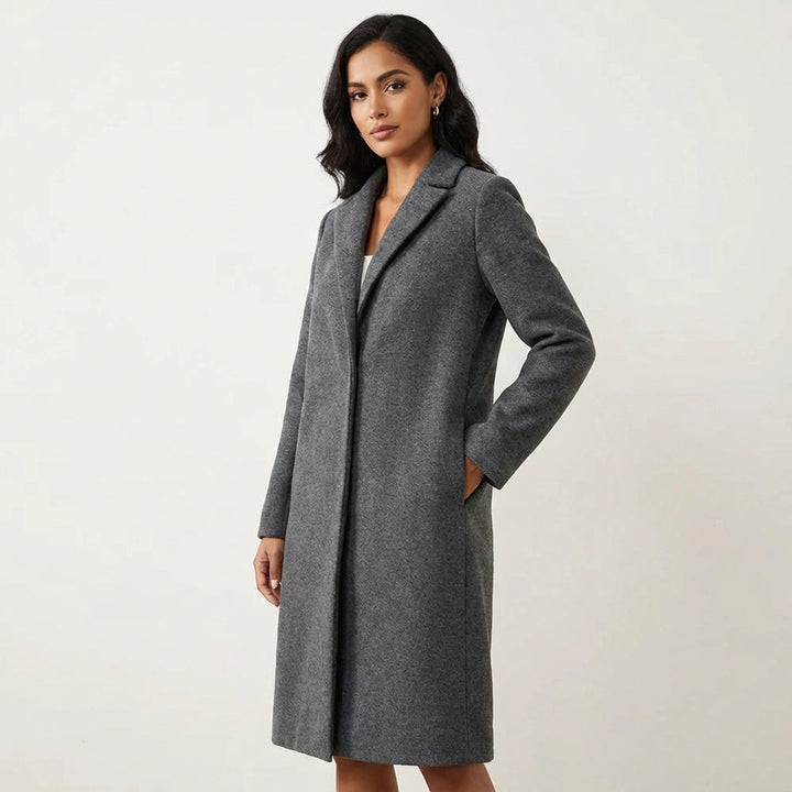 Rowan | Long Sleeve Wool Blend Coat