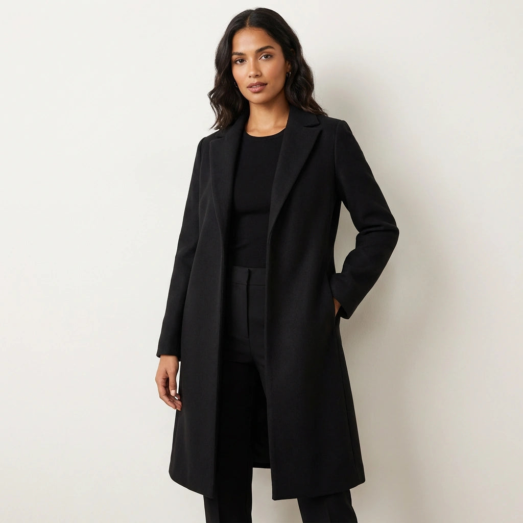 Rowan | Long Sleeve Wool Blend Coat