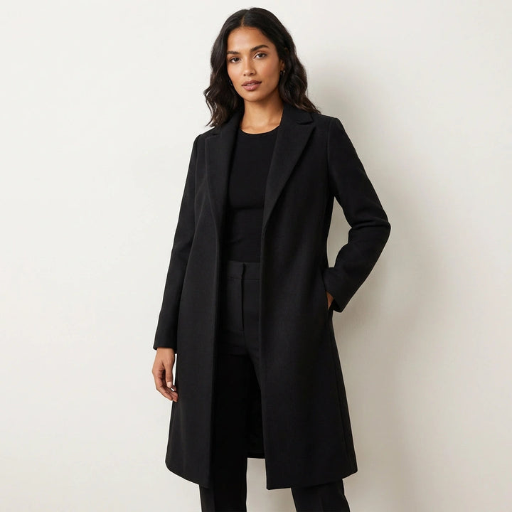 Rowan | Long Sleeve Wool Blend Coat