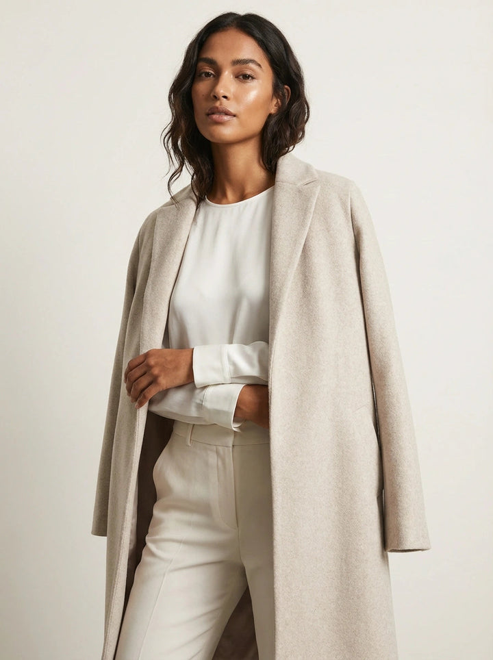 Rowan | Long Sleeve Wool Blend Coat
