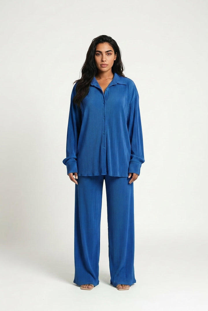 Matilda | Pleated Wide Leg Trousers Co-Ord Set
