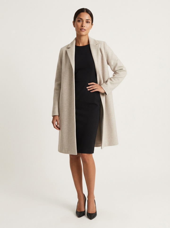 Rowan | Long Sleeve Wool Blend Coat