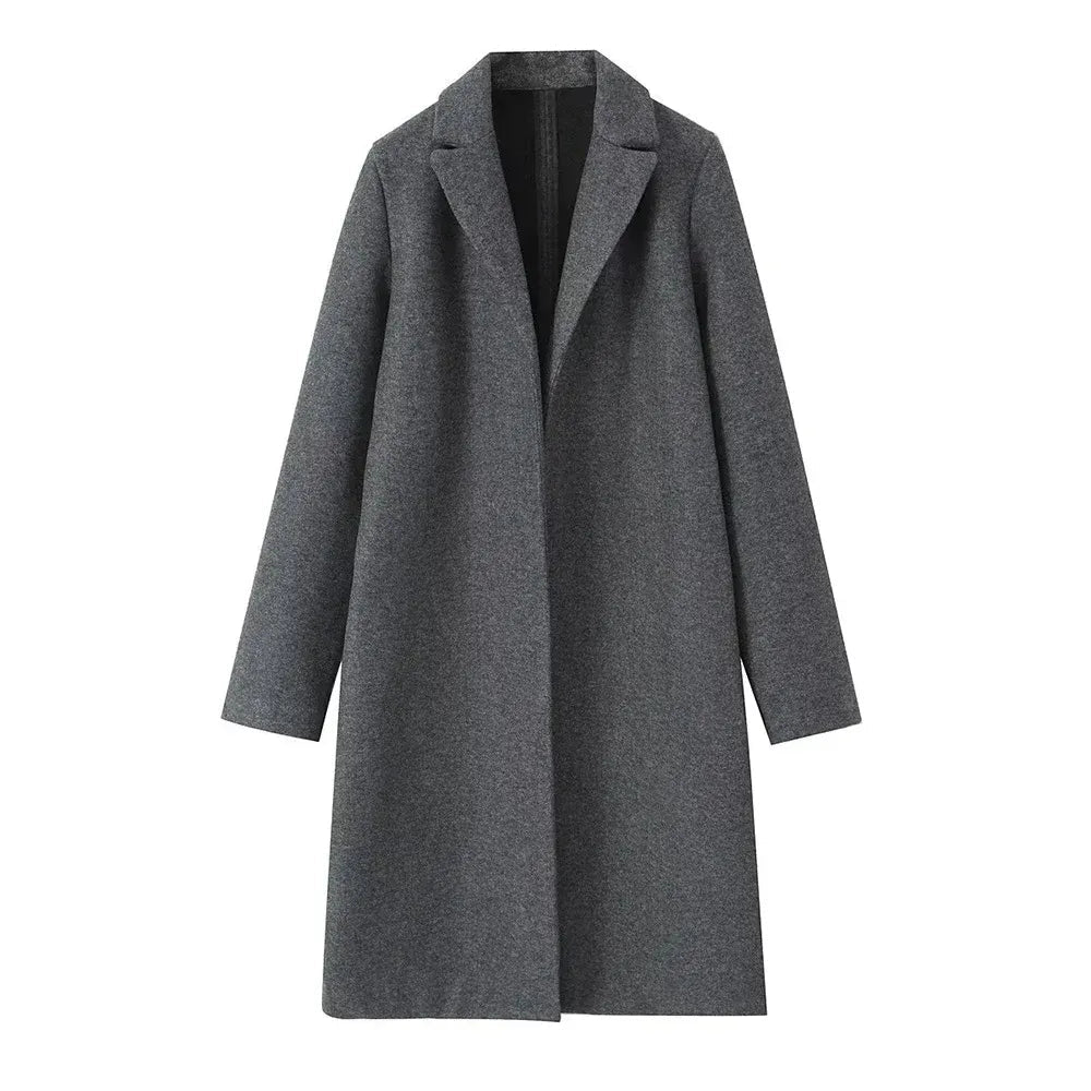 Rowan | Long Sleeve Wool Blend Coat
