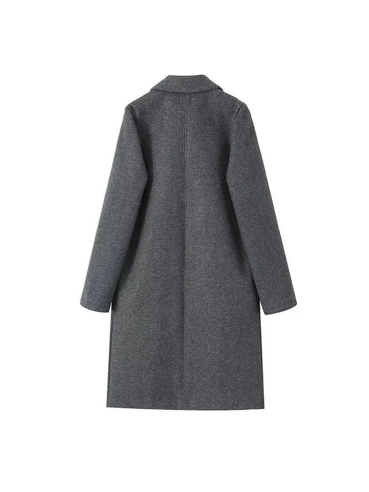Rowan | Long Sleeve Wool Blend Coat