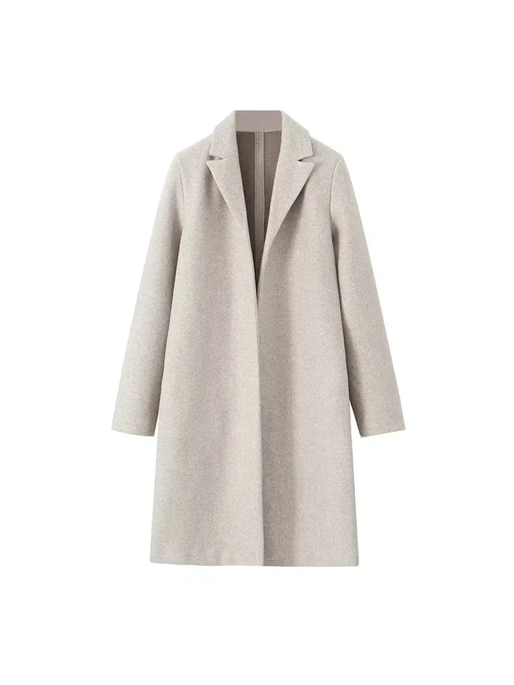 Rowan | Long Sleeve Wool Blend Coat