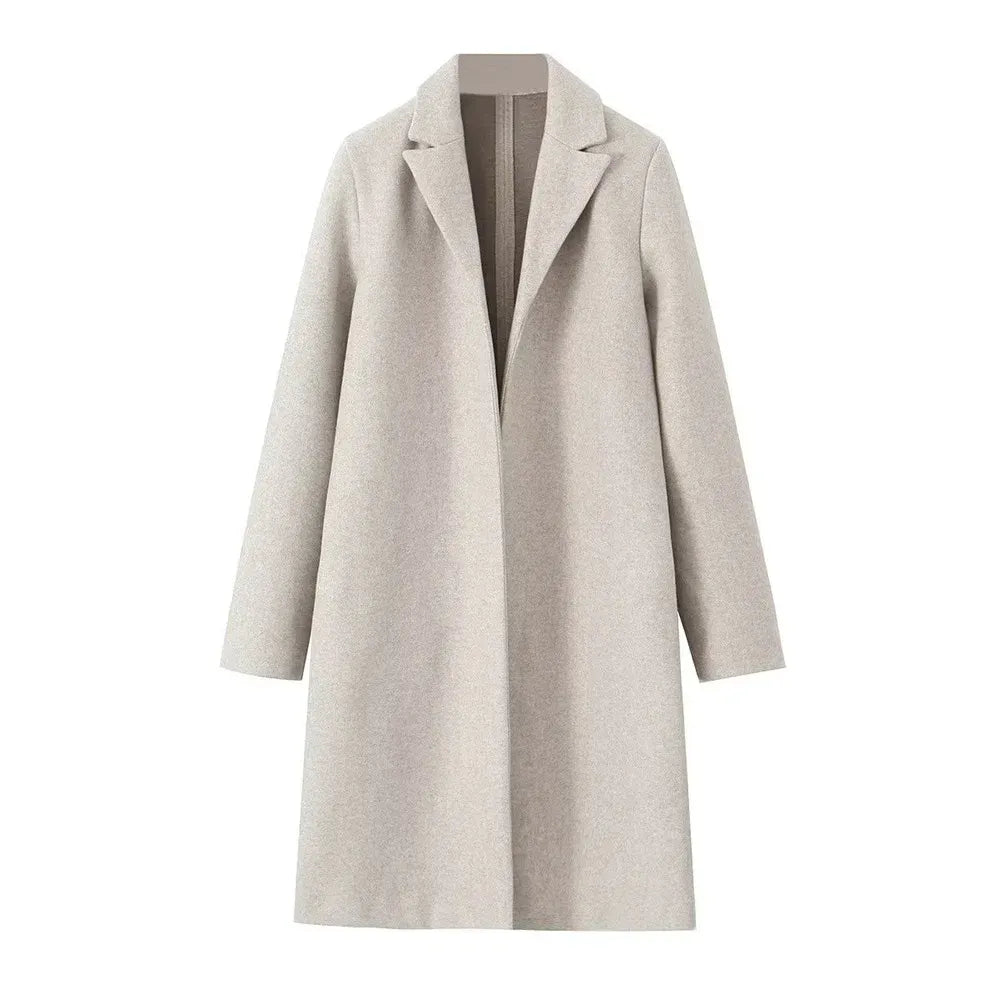 Rowan | Long Sleeve Wool Blend Coat