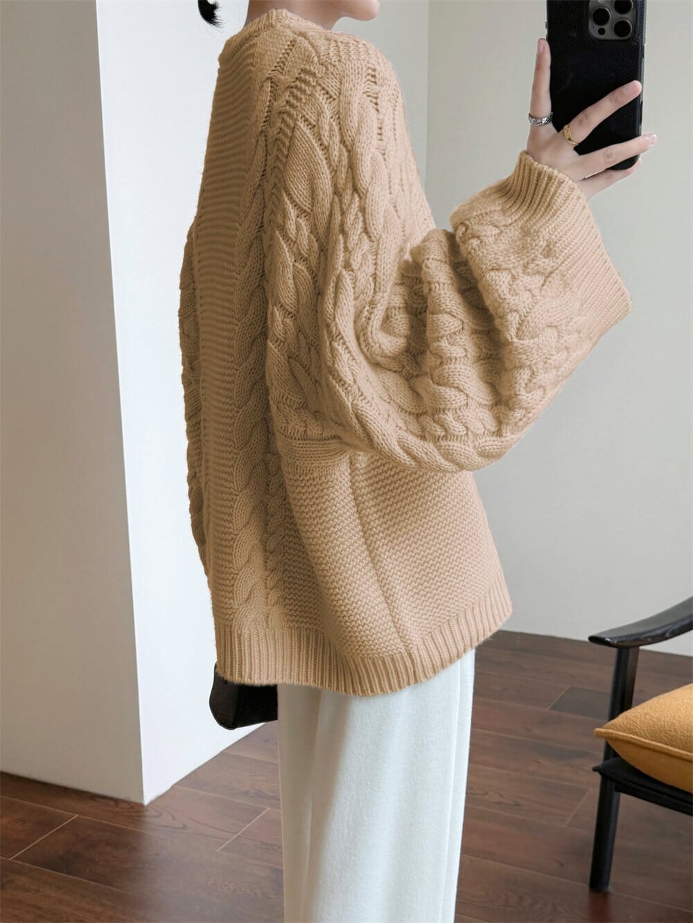 Freya | Oversized Cable Knit Jumper
