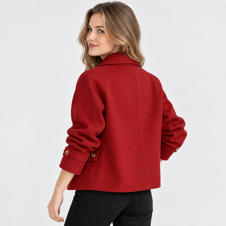 Effie | Long Sleeve Collared Button Coat
