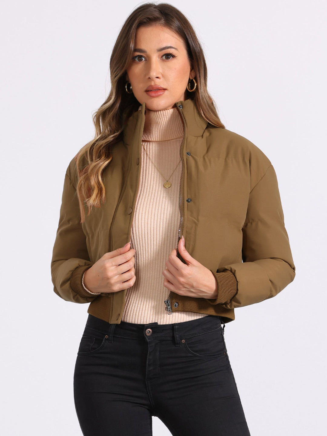 Hattie | Cropped Zip Puffer Jacket