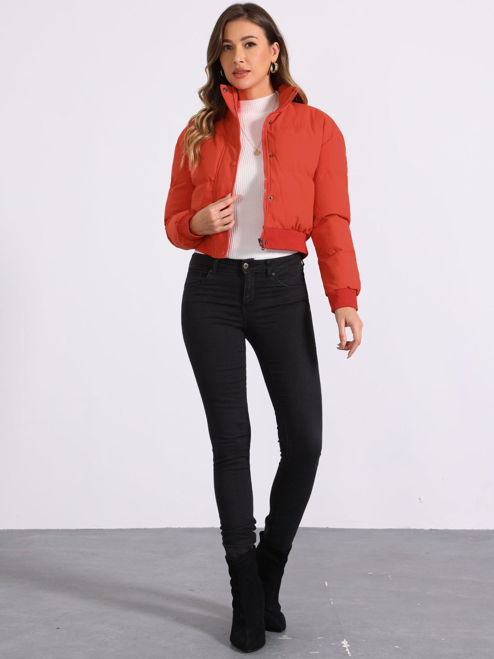 Hattie | Cropped Zip Puffer Jacket