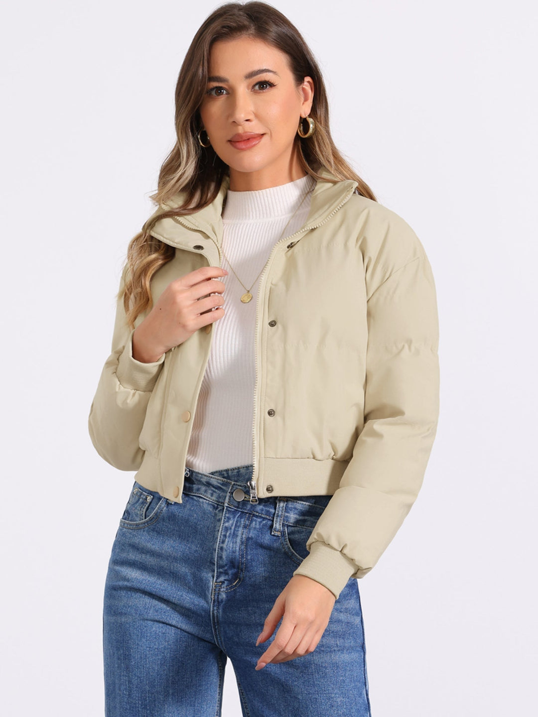 Hattie | Cropped Zip Puffer Jacket