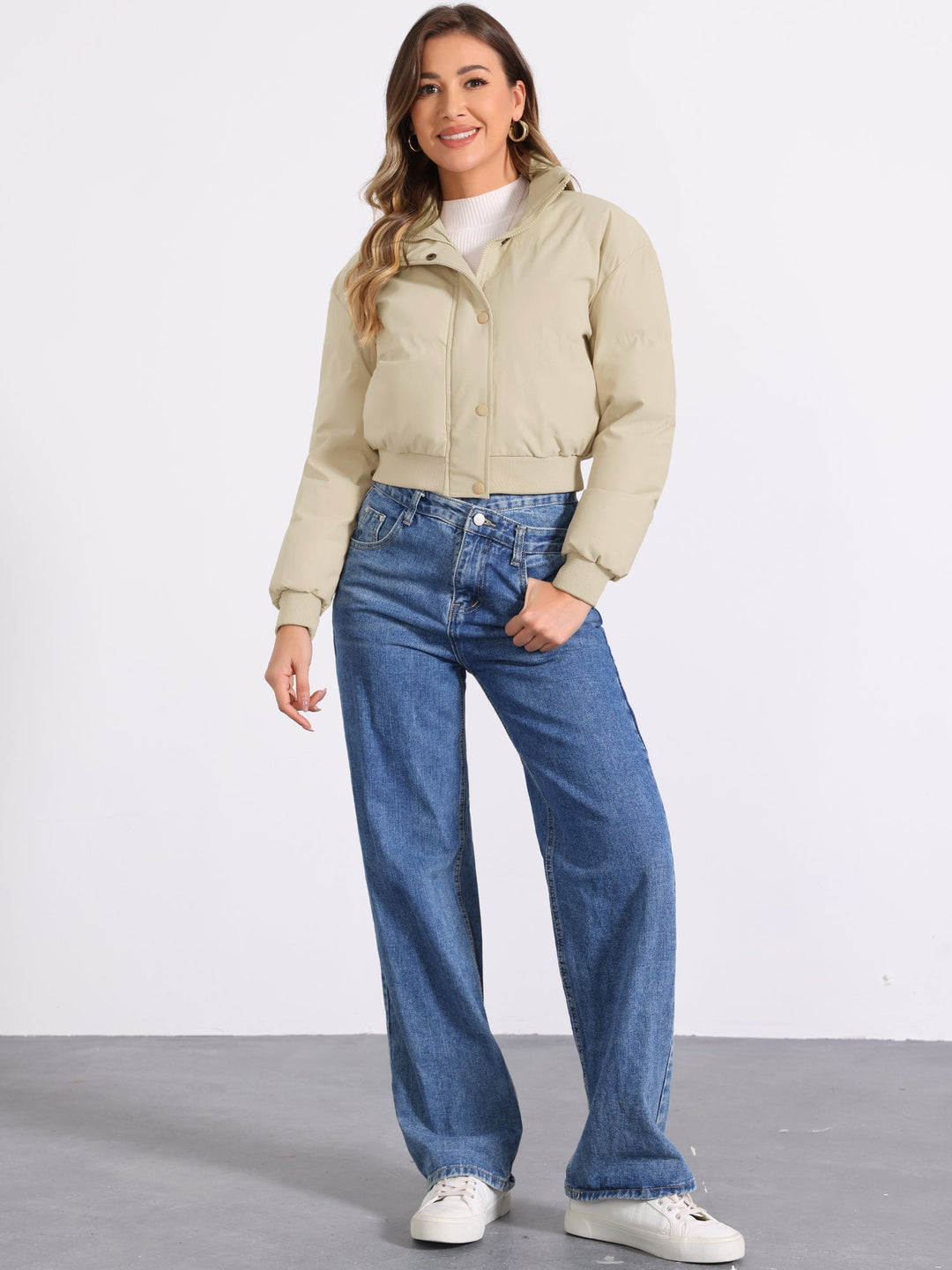 Hattie | Cropped Zip Puffer Jacket