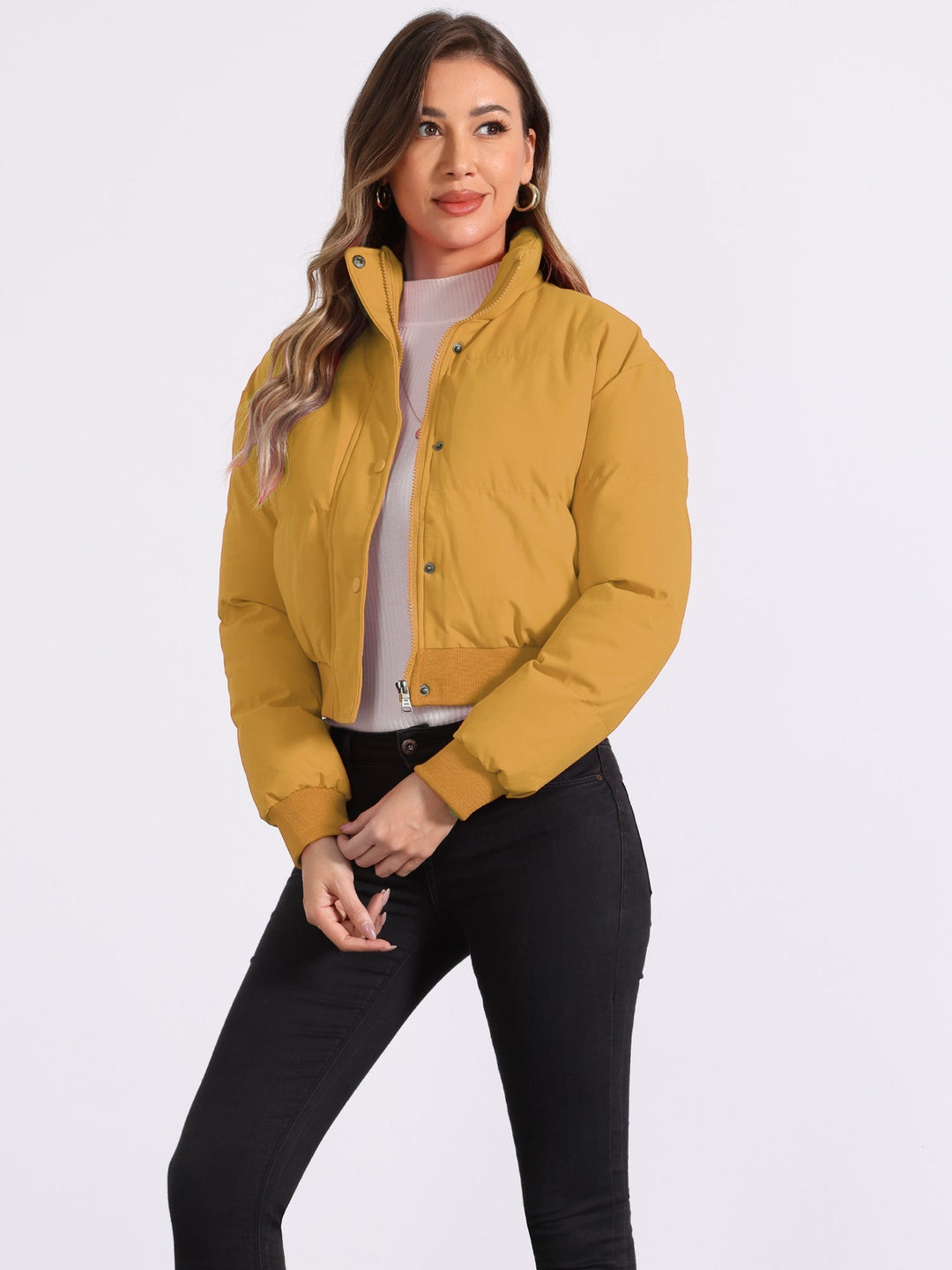 Hattie | Cropped Zip Puffer Jacket
