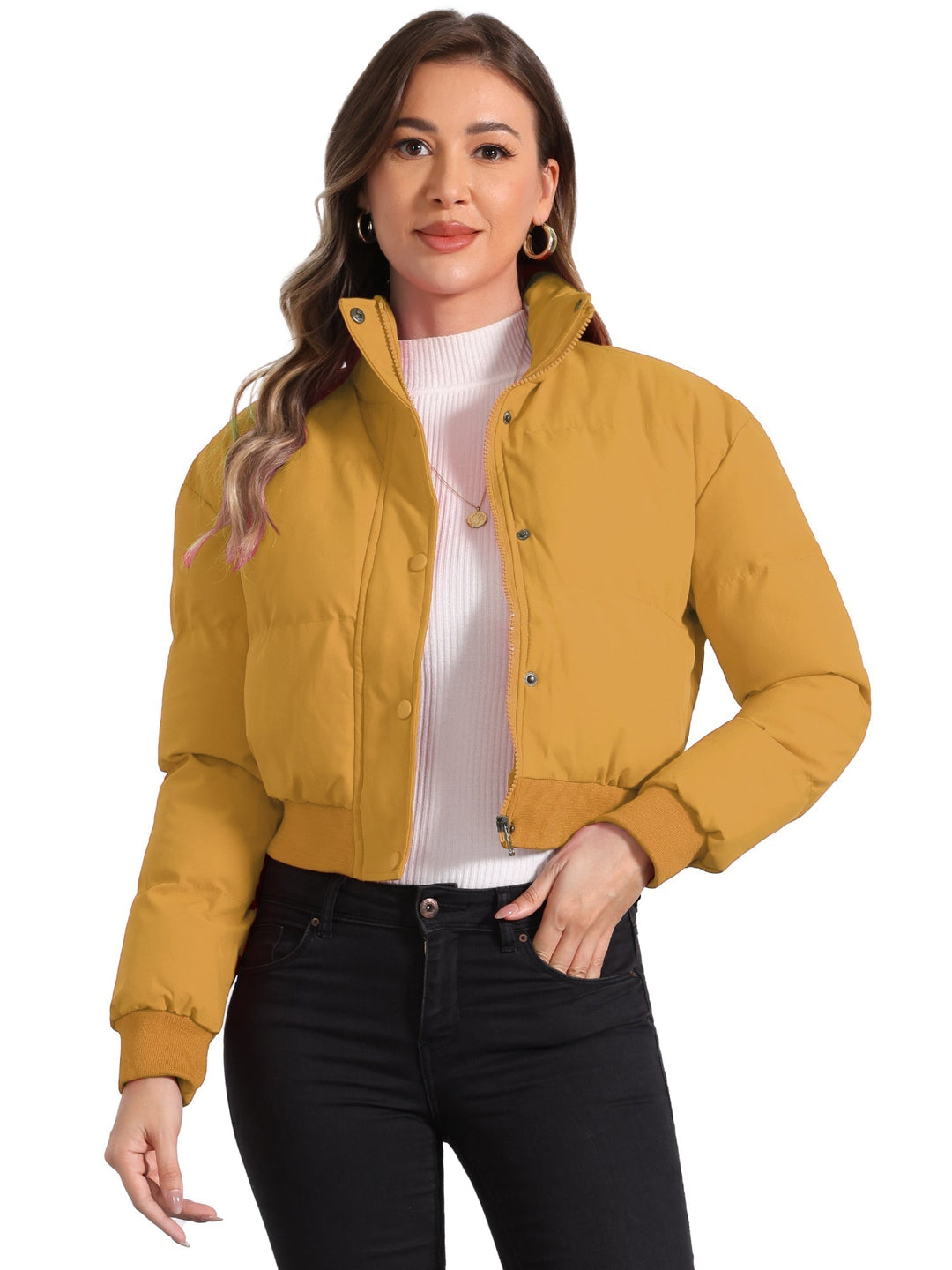 Hattie | Cropped Zip Puffer Jacket
