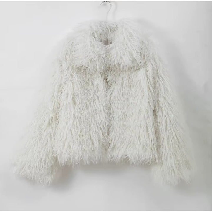 Florence | Shaggy Faux Fur Collared Coat
