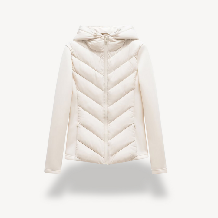 Bronte | Quilted Hooded Zip Long Sleeve Jacket