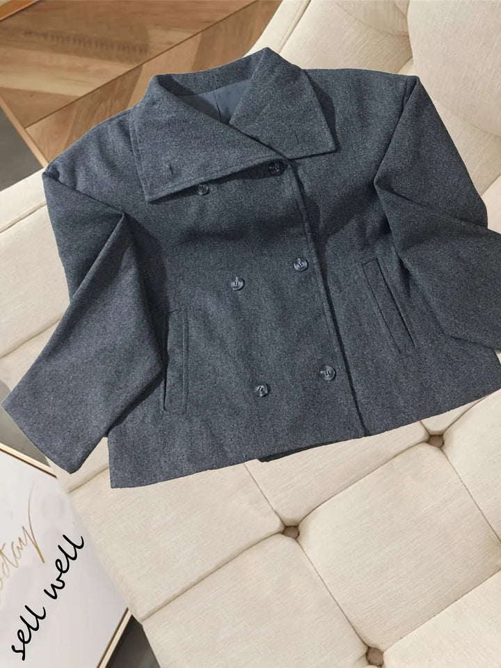 Alice | Double-Breasted Relaxed Collared Jacket