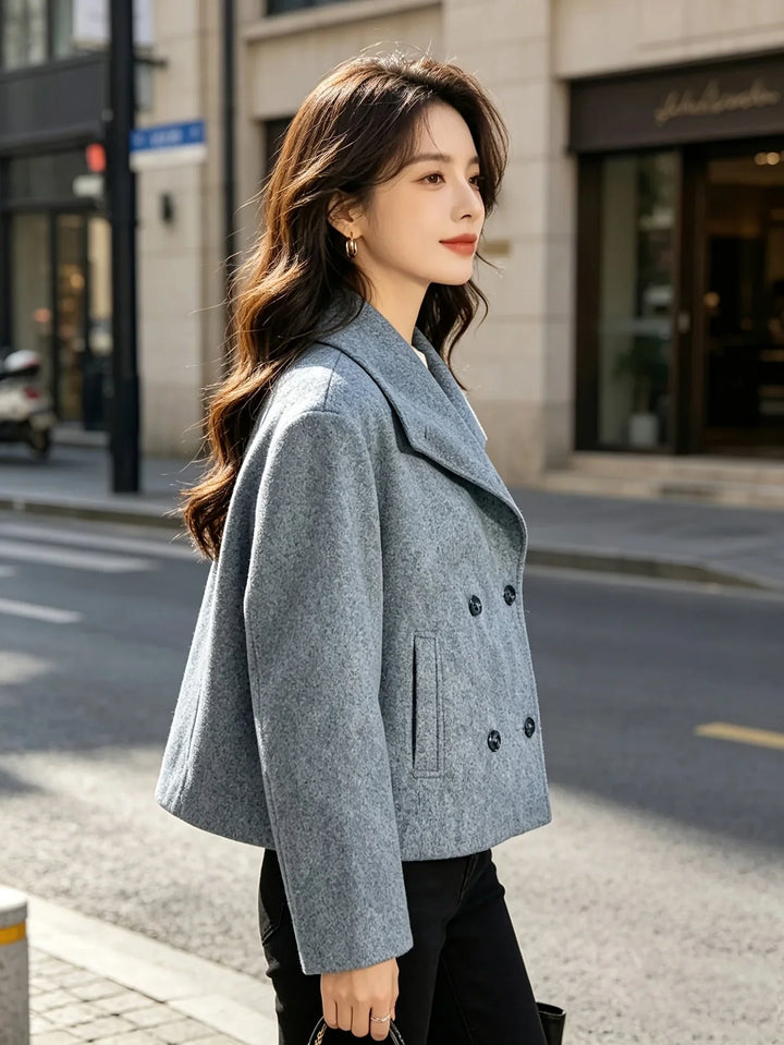 Alice | Double-Breasted Relaxed Collared Jacket