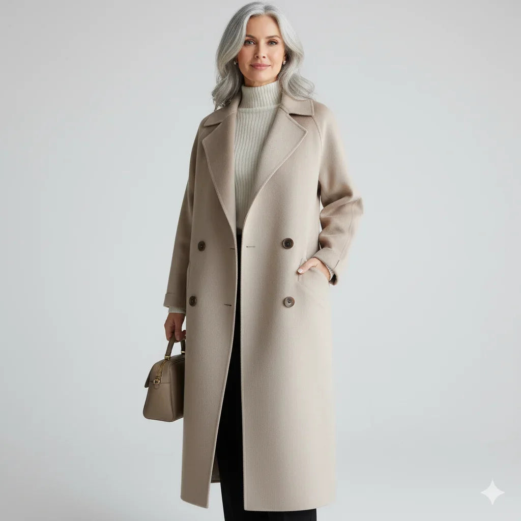 Verity | Peacoats Double Breasted Wool Blend Long Coat