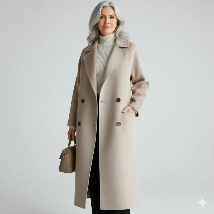 Verity | Peacoats Double Breasted Wool Blend Long Coat