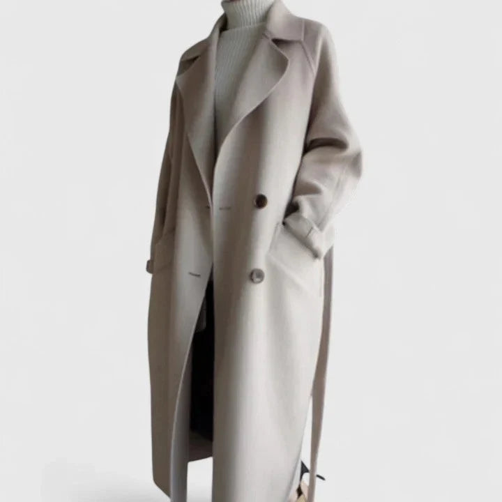 Verity | Peacoats Double Breasted Wool Blend Long Coat