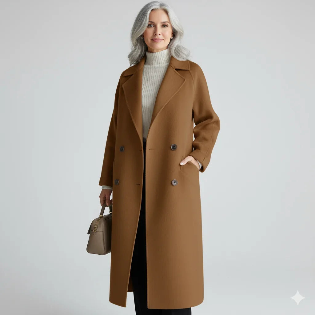 Verity | Peacoats Double Breasted Wool Blend Long Coat