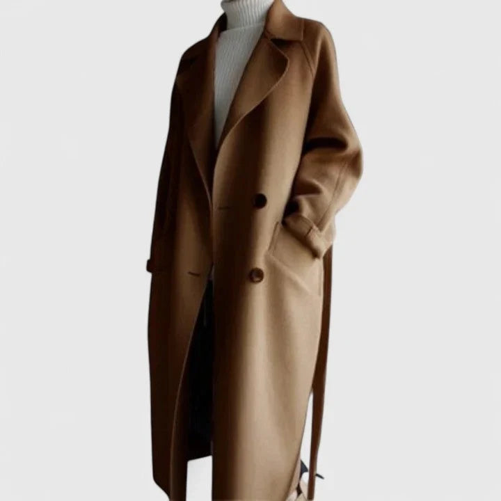 Verity | Peacoats Double Breasted Wool Blend Long Coat