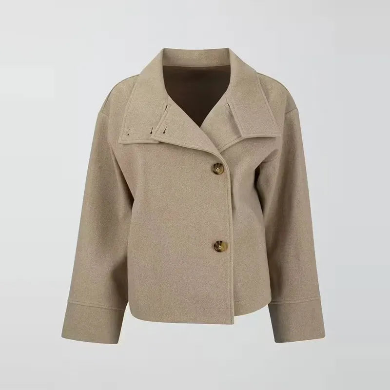 Millie | Womens Oversized Collared Button Coat