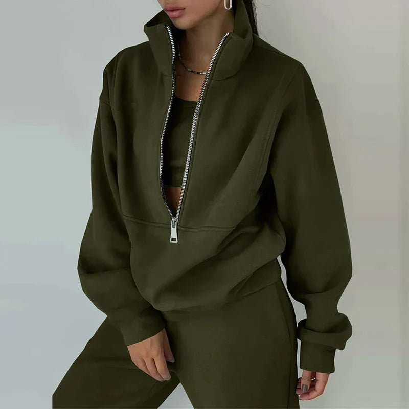 Rosie | Womens Relaxed Zip Tracksuit Top