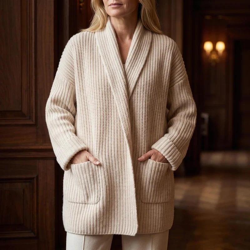 Arabella | Chunky Knit Shawl Collar Cardigan