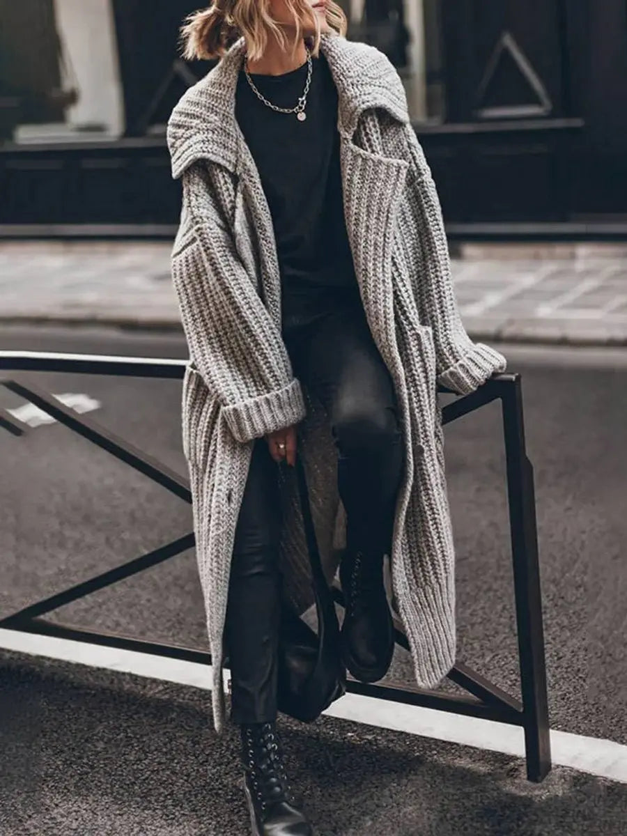 Hattie | Longline Chunky Knit Cardigan