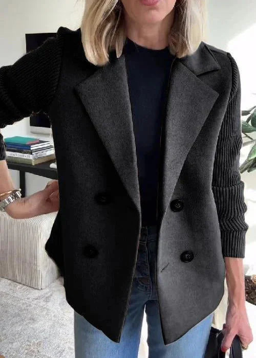 Beatrice | Double Breasted Wool Blend Relaxed Blazer